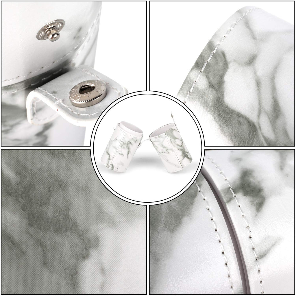 Makeup Brush Holder Travel Brushes Case Bag Cup Storage Dustproof for Women (Marble)