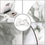 Makeup Brush Holder Travel Brushes Case Bag Cup Storage Dustproof for Women (Marble)