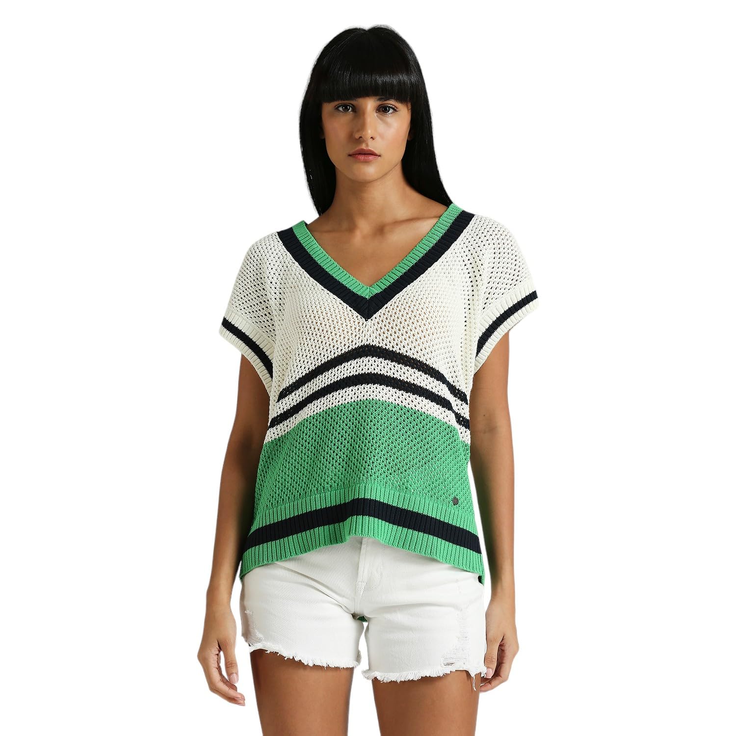 Pepe Jeans WomenS Oversized Fit T-Shirt (Pl702177_Pop Green