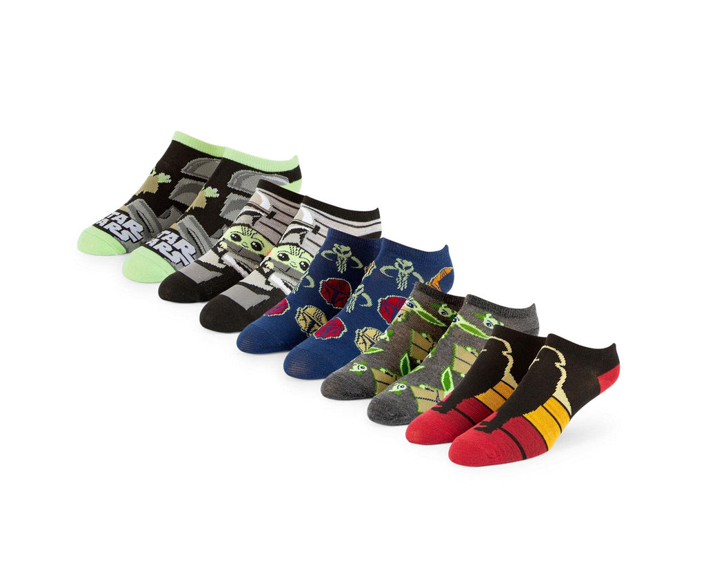 Star Wars: The Mandalorian Unisex Low-Cut Socks 5-Pair Gift Set B, Sizes 4-10