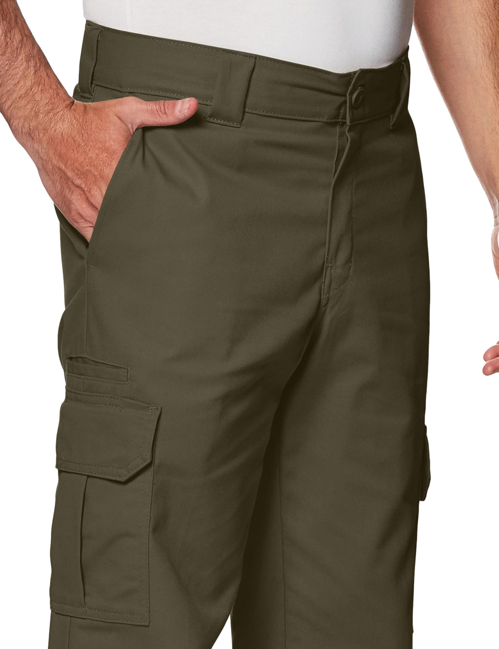 Dickies Men's Regular Straight Flex Twill Cargo Pant, Moss v1, 34W x 30L