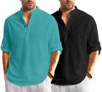 Zartha MenS Regular Fit Solid Pattern Cotton Blend Kurta With Spread Collar Long Sleeve And Standard Length | Shirt For Man