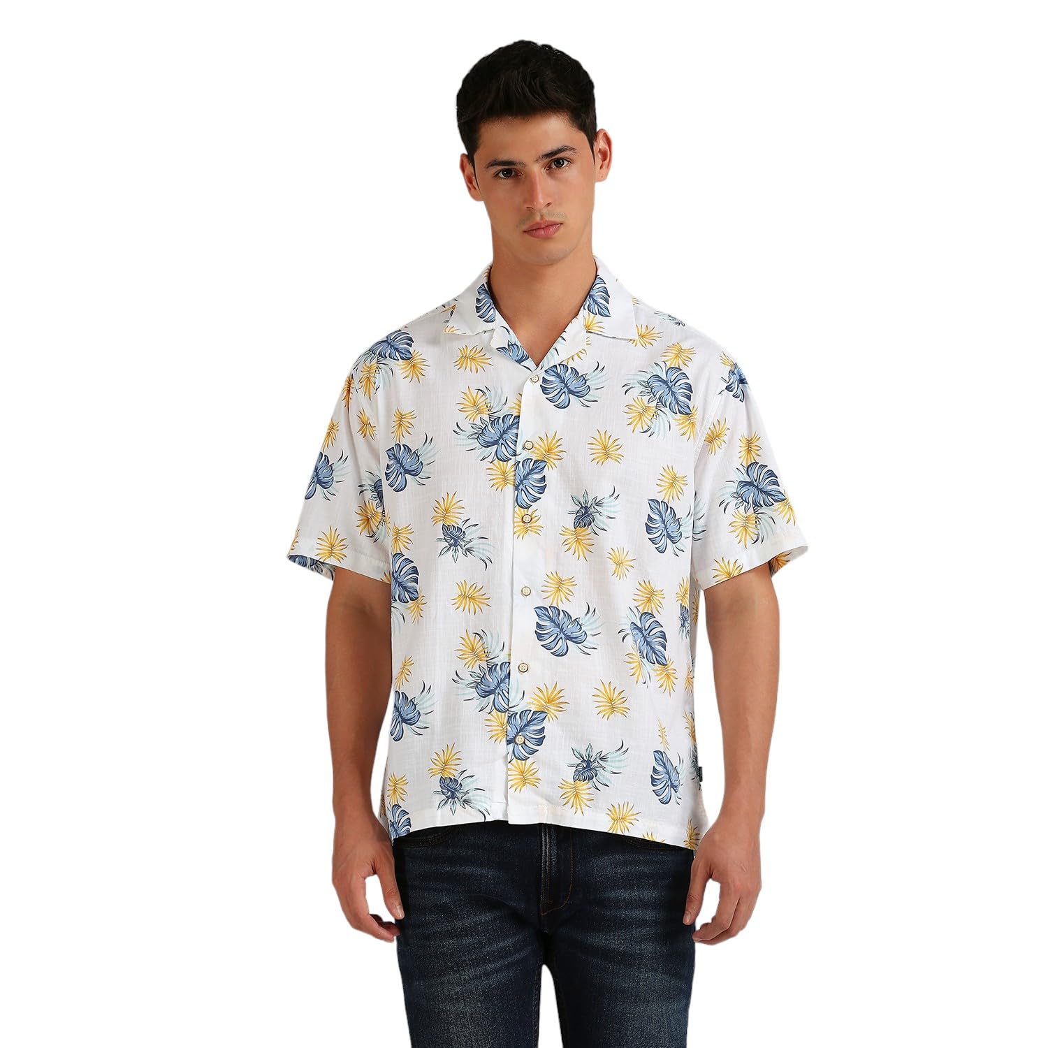 Pepe Jeans MenS Relaxed Fit Shirt (Pm308614_Off White