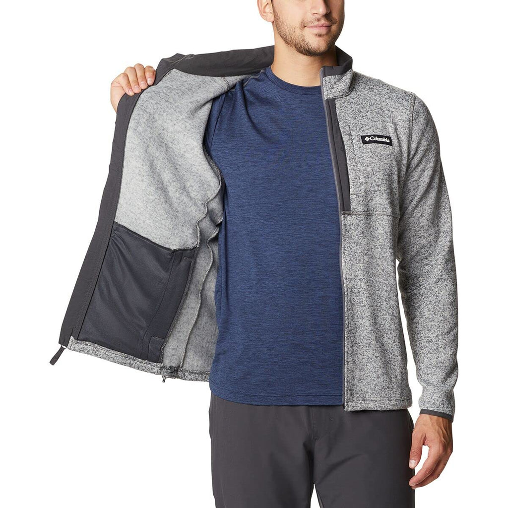 Columbia Men's Sweater Weather Full Zip, City Grey Heather, Large
