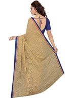 ishin Womens Georgette Saree With Unstitched Blouse Piece