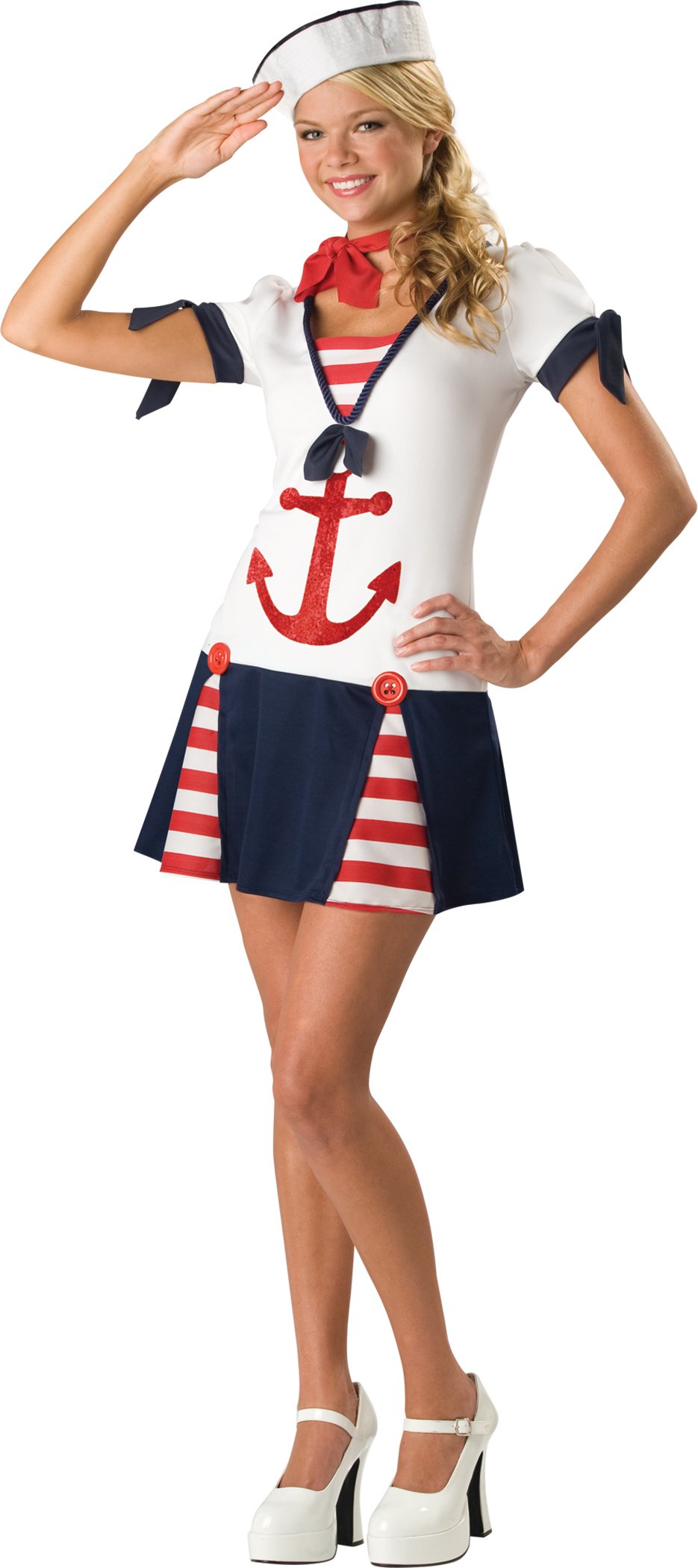 InCharacter Costumes Women's Sassy Sailor, Red/White/Blue, Medium