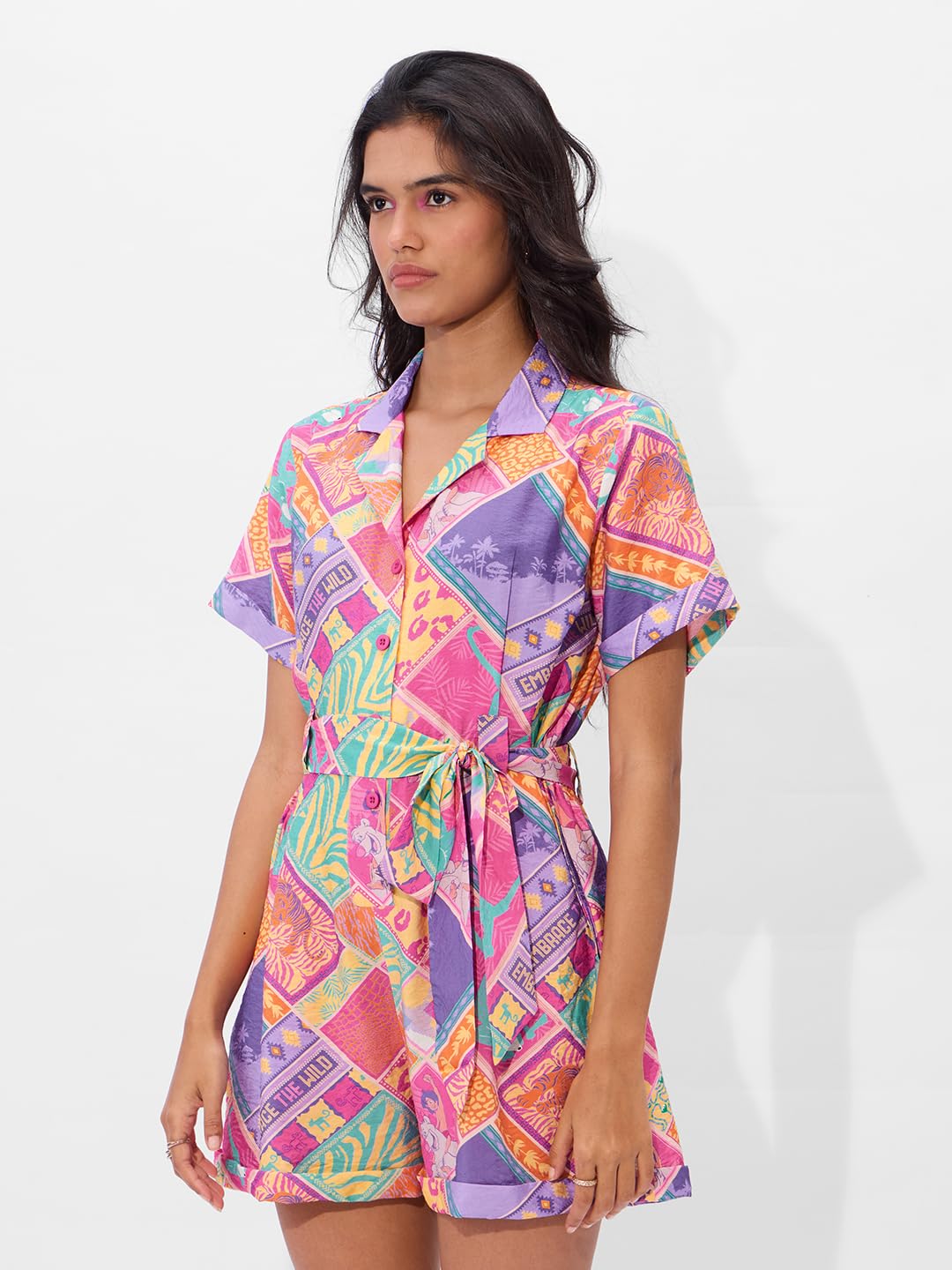 The Souled Store Jungle Vibes Cotton Jumpsuit for Women and Girls
