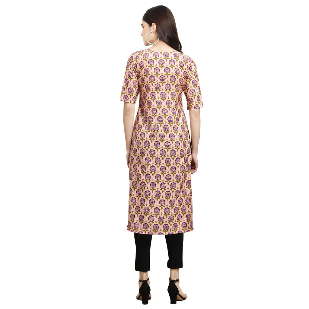 Pinkmint Women'S Crepe Kurta (F-332-335_Multi_Regular)