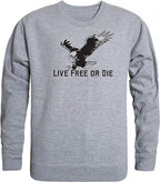 Graphic Crewneck, Live Free, H.Grey, L