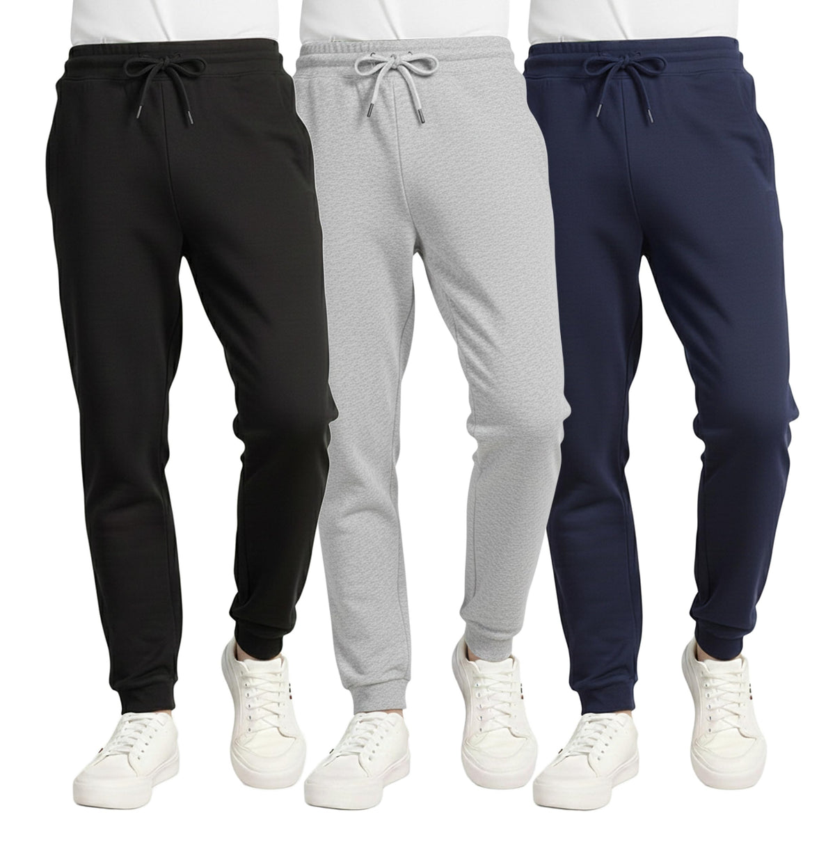 Boys Track Pants, Jogger Style, Available In Black, Navy And Grey Colors (In, Age, 14 Years, 15 Years, Regular, Black_Grey_Navy) 14-15