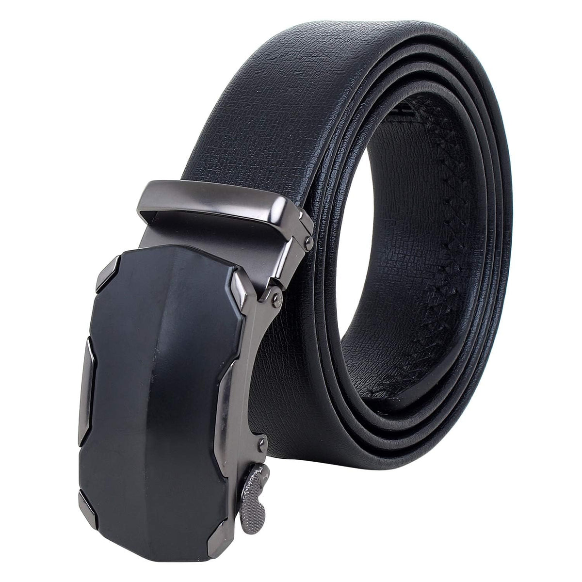 Zacharias MenS Faux Leather Belt With Autolock Buckle Tai47 (Black, 5Xl) (Pack Of 1) 5