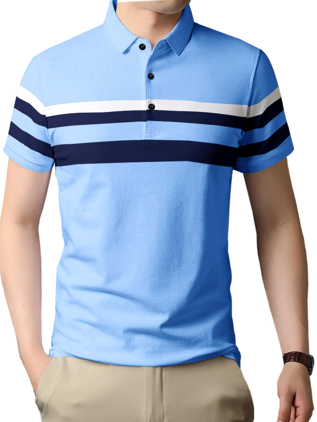 Noble Monk MenS Regular Fit Pure Cotton Polo T Shirt |Half Sleeves |Collar Tshirts | Casual T-Shirt For Men