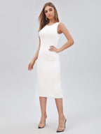 Toochki Dresses For Women | Dress | Women Dress | One Piece Dress For Women Long | Bodycon Dresses | White Bodycon Fit Dress | M