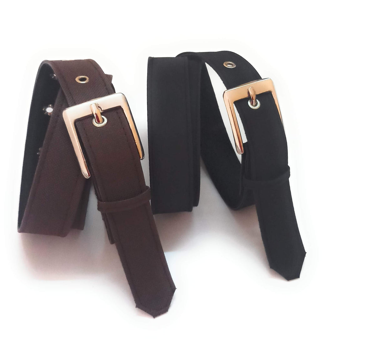WomenS Xxxl Oversize Plus Size Denim Material Jeans Belts Black And Brown Combo(Length53 Inch) 3