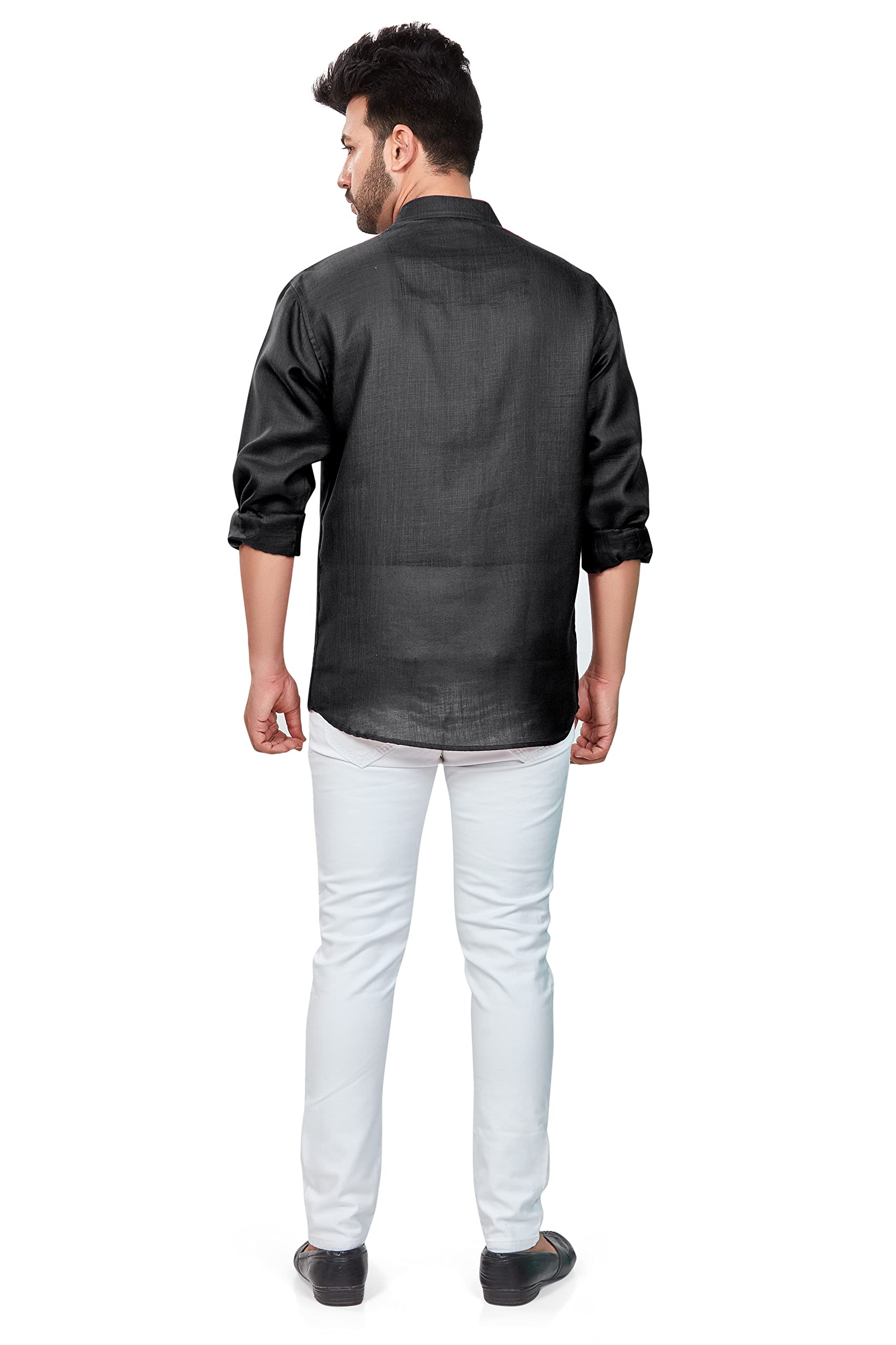 BE ACTIVE Mens Solid Linen Blend Short Kurta with Mandarin Collar || Short Kurta for Men Cotton || Stylish Short Kurta || Short