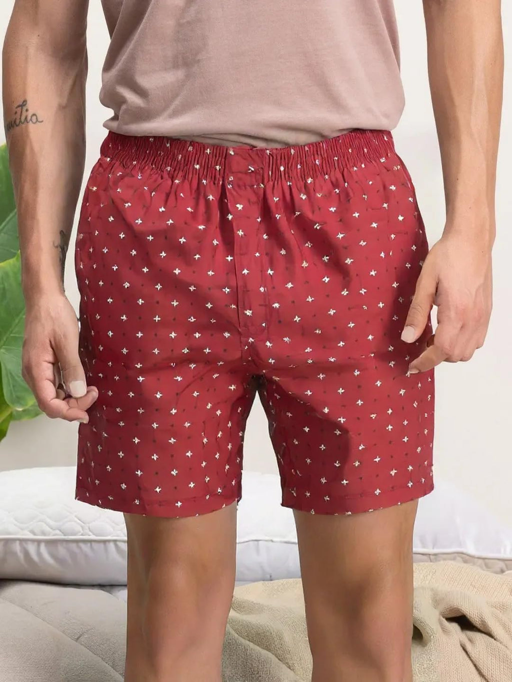 Lymio MenS Cotton Printed Boxer Casual | Underwear | Half Short Pant-Regular Fit With Back Pocket | Available In Combo Pack Of