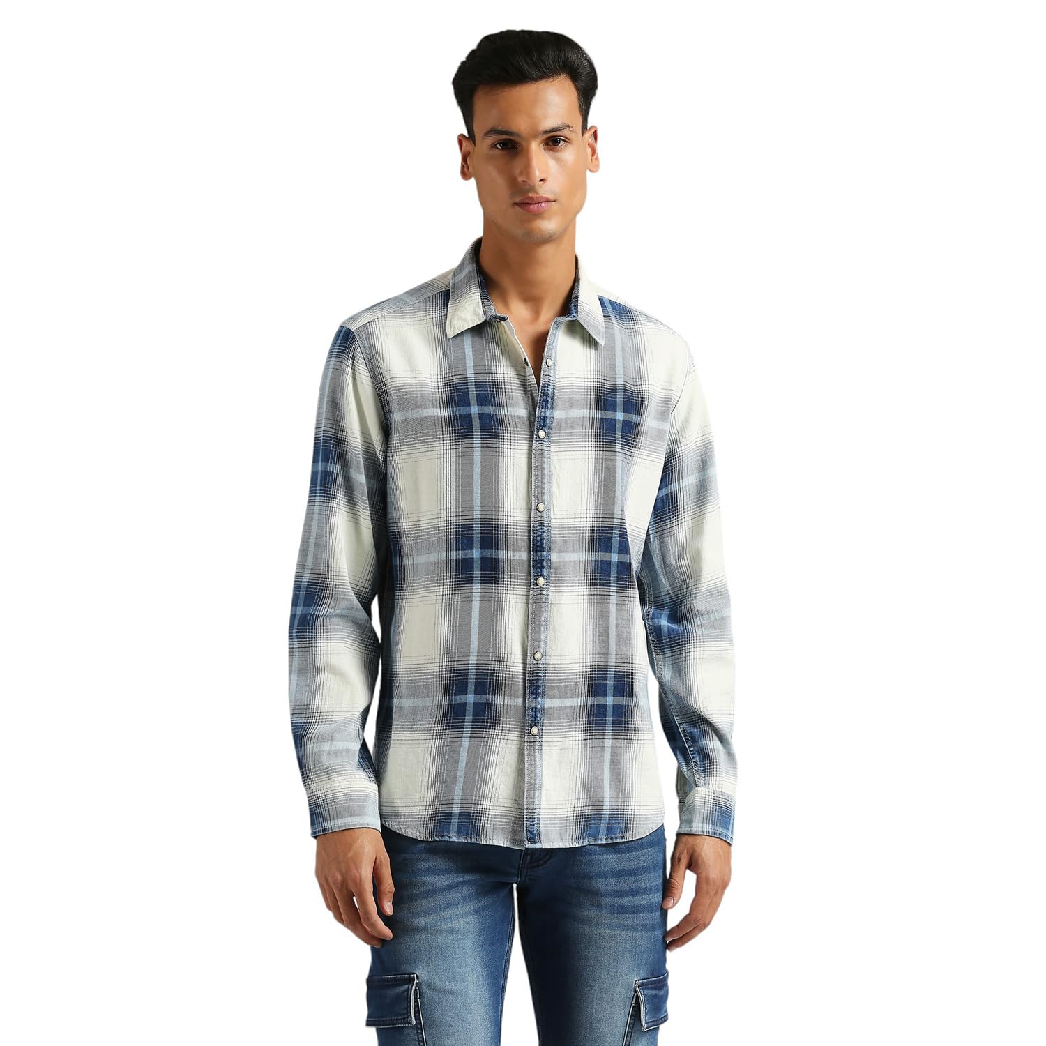 Pepe Jeans Asher Y/D Indigo Checks Shirt