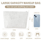ZLFSRQ Flower Makeup Bag for Women Girls Teens Travel Cute Floral Cosmetic Bags Large Zipper Cosmetic Pouch for Purse Portable