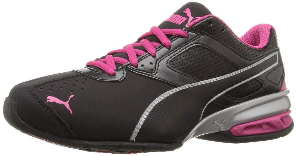 PUMA Women's TAZON 6 FM Cross Training Sneaker, Puma Black-Puma Silver-Beetroot Purple, 5.5