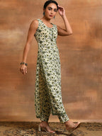 Fashion Basket Women'S Multi Color Cotton Anarkali Kurta Set With Duptta For Women