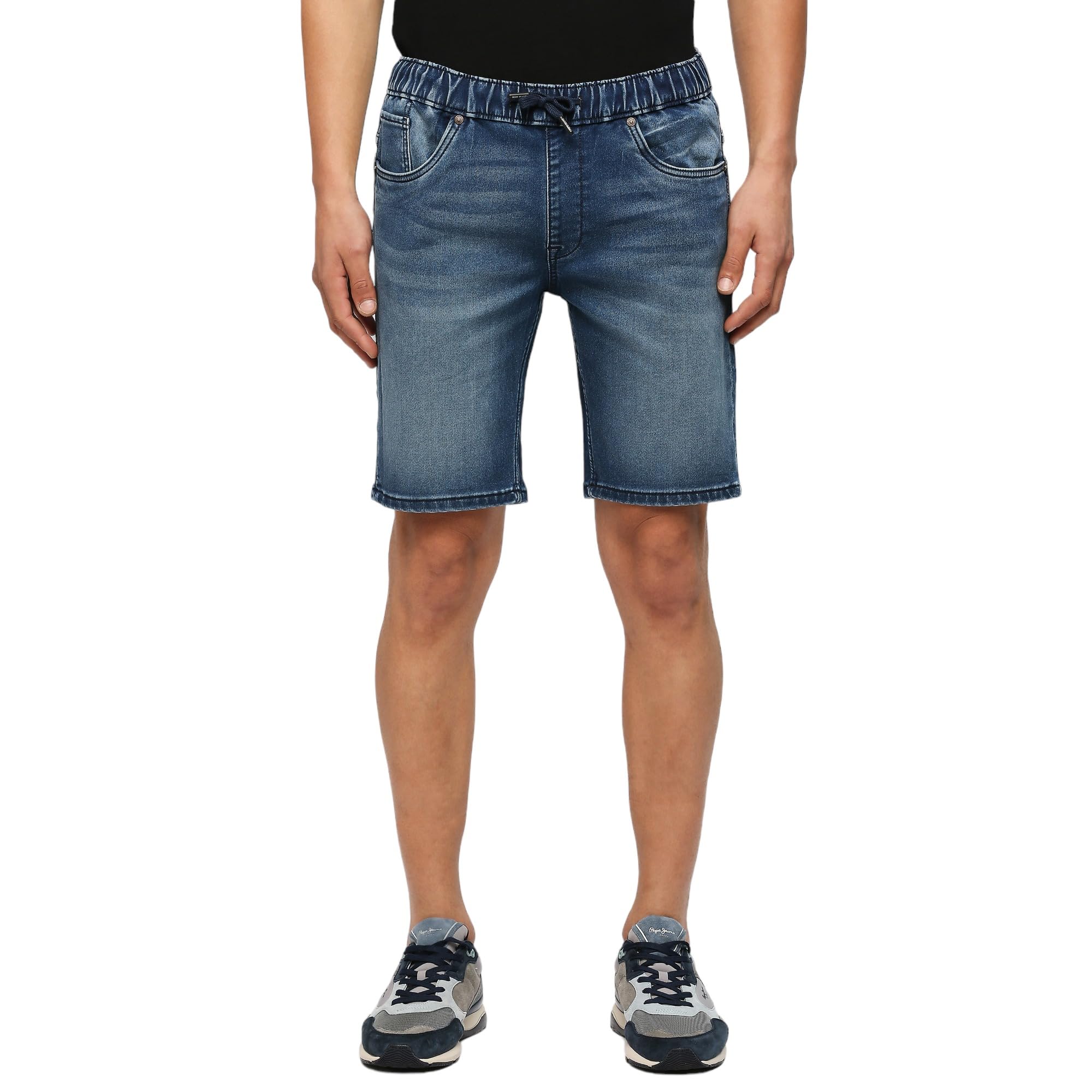 Pepe Jeans MenS Boyfriend Shorts (Pm801071J67_Med Used_Mid Indigo Blue