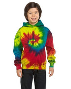 Youth 85 oz Tie-Dyed Pullover Hooded Sweatshirt - SPIDER ROYAL - XS(D0102H78K08)