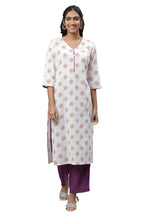 Aurelia Women'S White Floral Printed Pure Cotton Straight Kurta_23Aua14623-507410_M