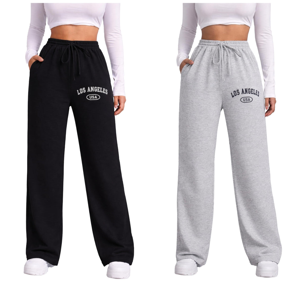 1Stlov Women Wide Leg Track Pants Terry Cotton High Waist Loose Fit Lounge Sweatpants With Pockets Casual Gym Travel Wear For Wo 30