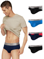 XYXX Mens Underwear Illuminati IntelliSoft Antimicrobial Micro Modal Brief Pack of 5 (Black ; Brilliant Blue ; Black Iris ; Bla