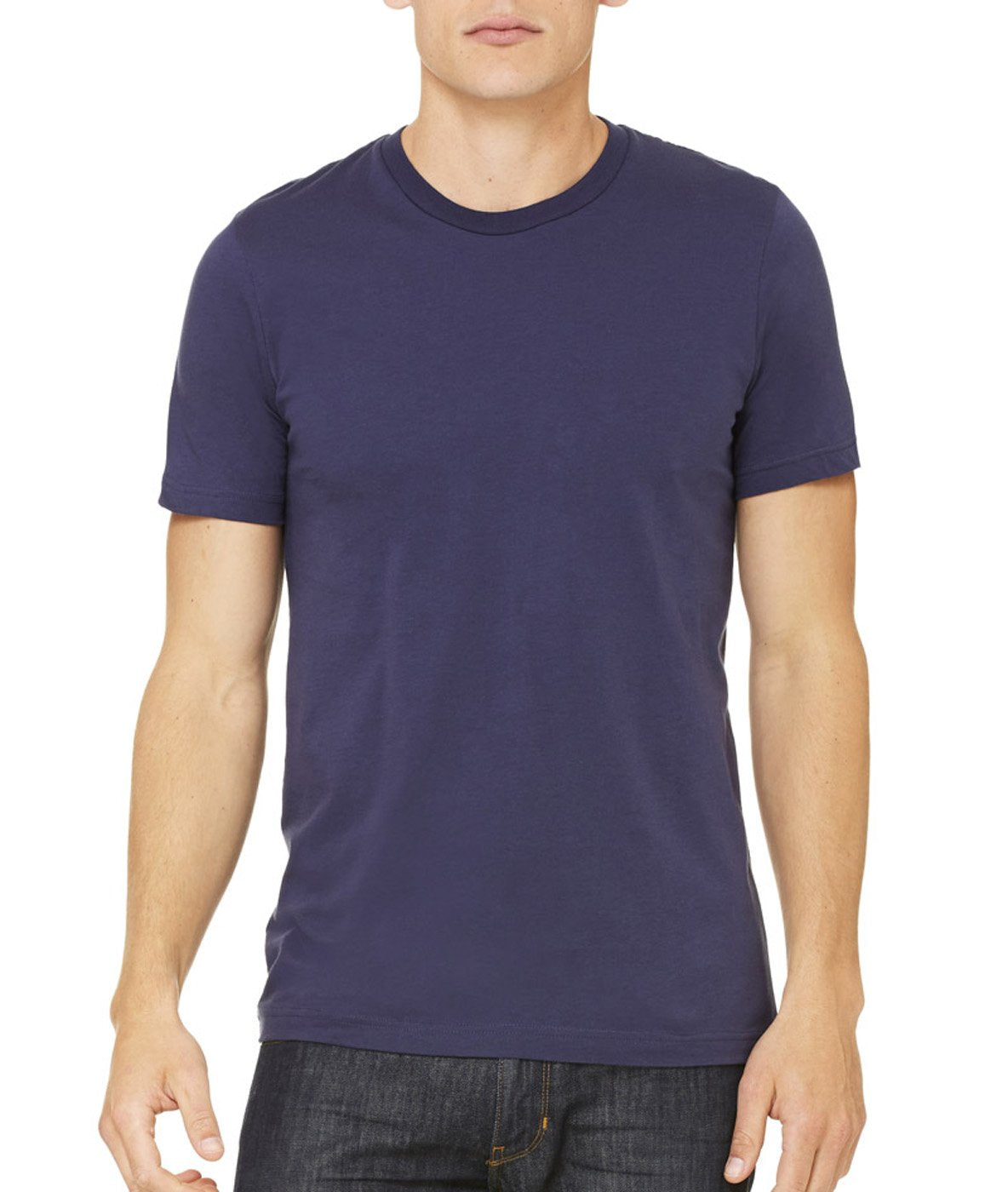 Bella + Canvas Unisex Jersey Short Sleeve Tee (Navy) (L)