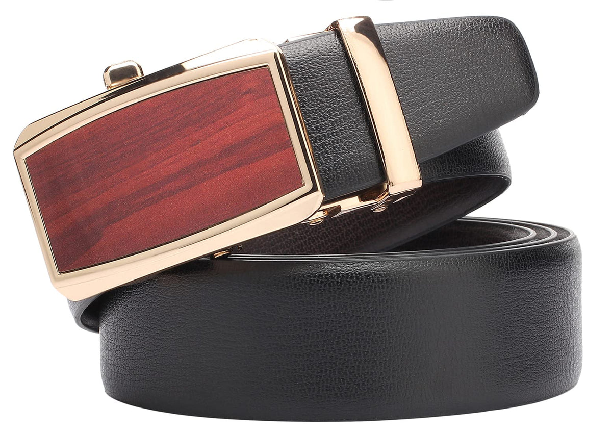 Sunshopping MenS Formal & Causal Artificial Leather Black Color AutoLock Buckle Belt (Htp95Bl) (42, Black) 42