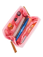 Kososuru Small Makeup Bag, Portable Waterproof Cosmetic Bag Travel Makeup Pouch for Women (Pink, Square)