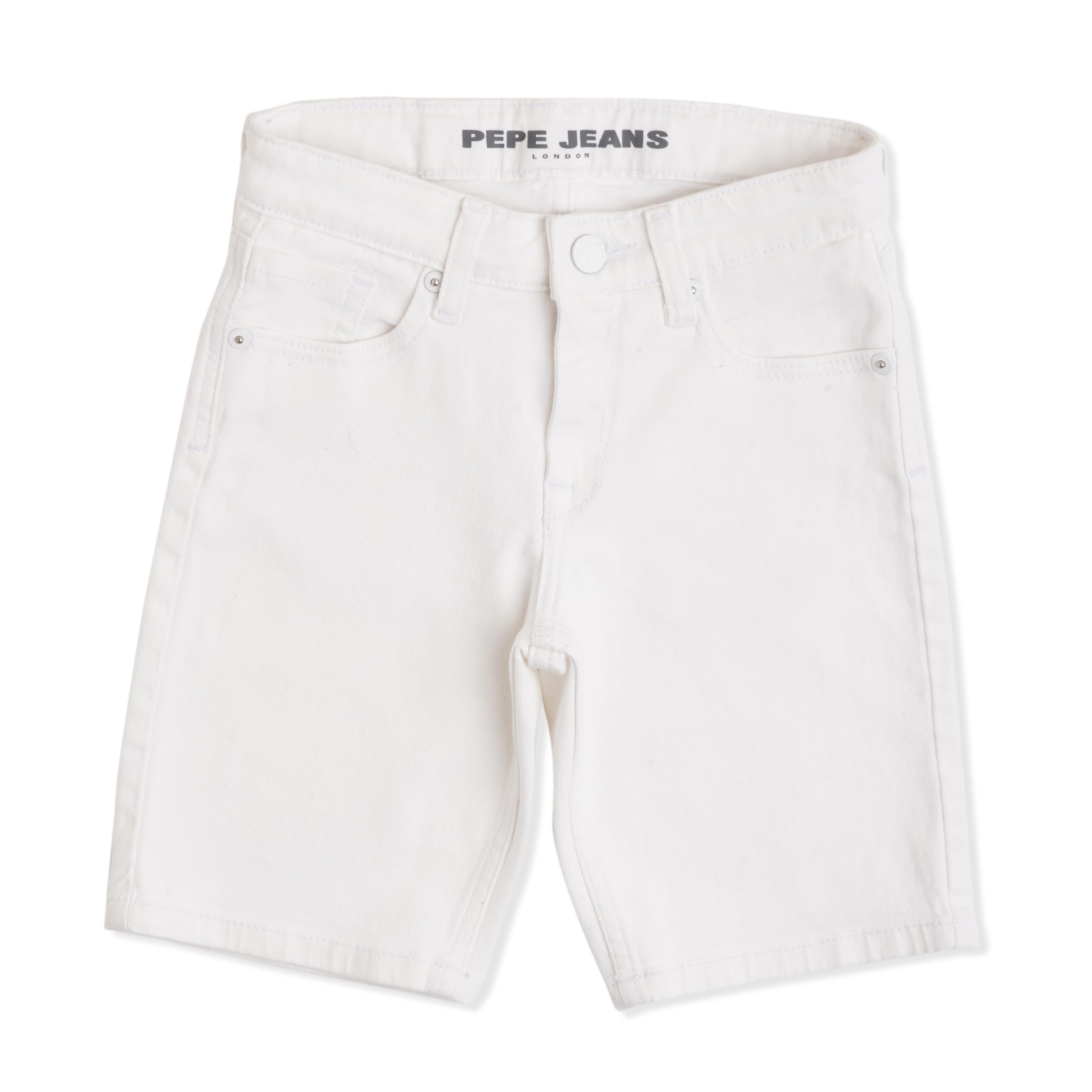 Pepe Jeans BoyS Chino Shorts (Pb800755B79_White Worn
