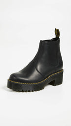 Dr. Martens Women's Rometty Chelsea Boot, Black Burnished Wyoming, 10