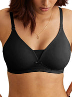 NYKD Womens Cotton Lightly Padded Seamless Wire Free Everyday T-Shirt Bra for Women Daily Use Wireless, 3/4th Coverage - Bra, N