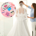 Floral Wedding Emergency Kit for Bride Wedding Survival Set with Makeup Bag, Bride Kit Bridal Shower Gift Present Fun Engagement