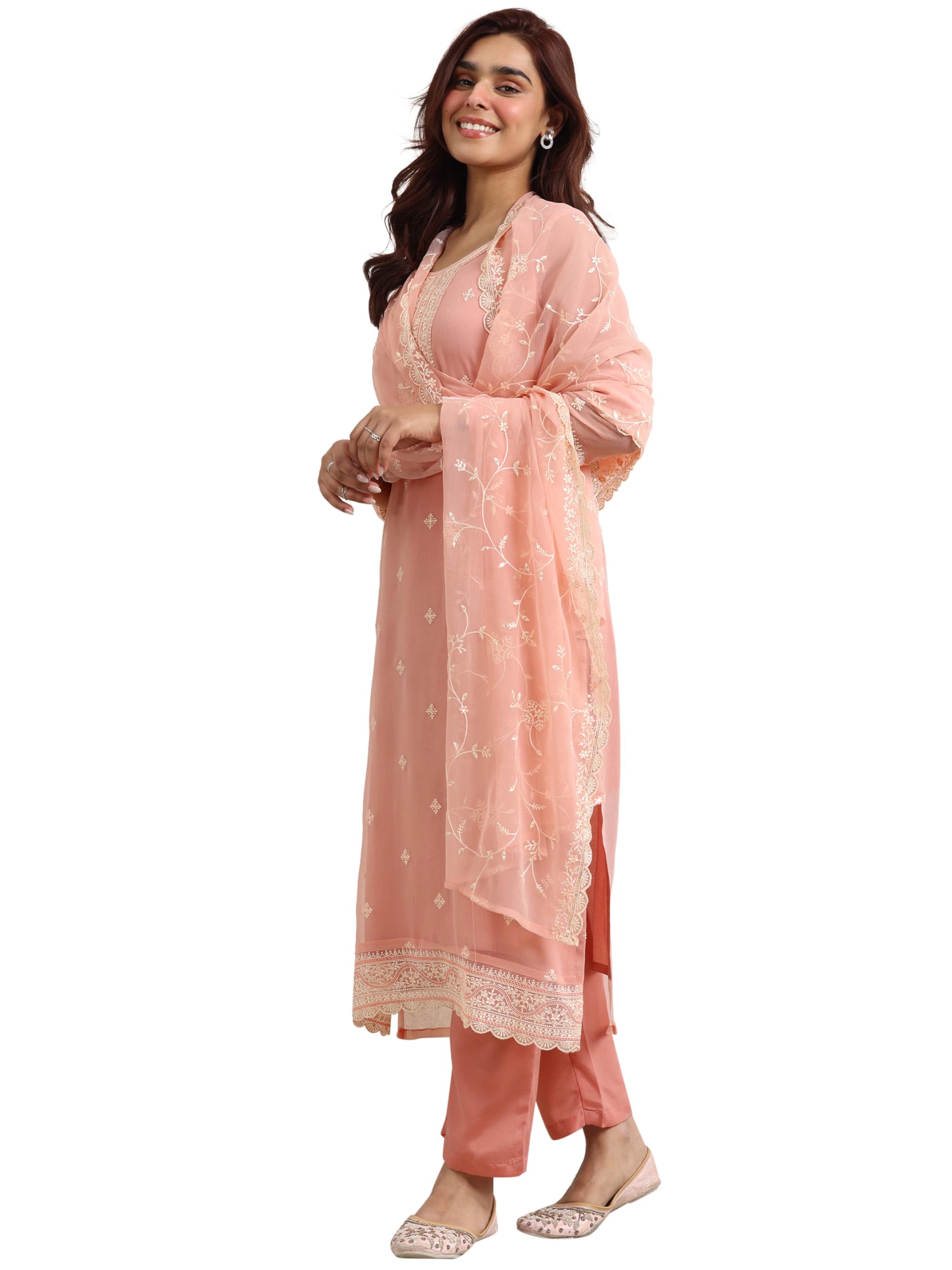 Libas WomenS Poly Chiffon Kurta Set (99521
