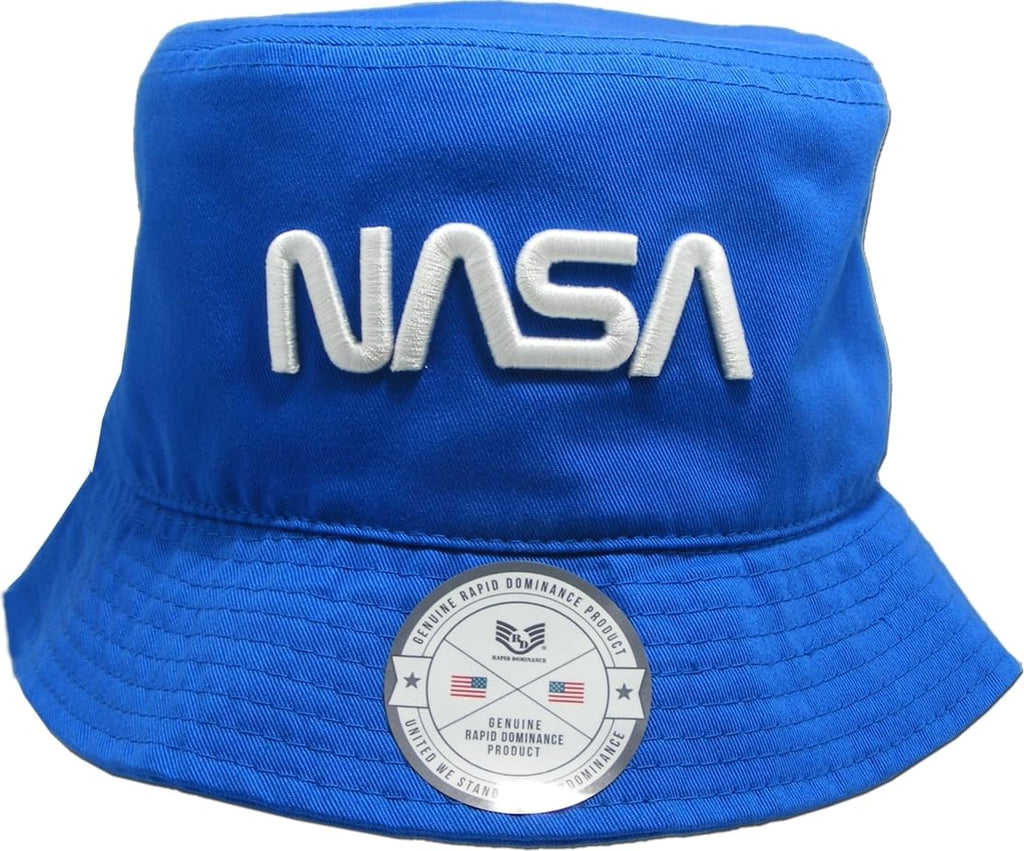 NASA Relaxed Bucket Hat, Worm,Royal, S_M
