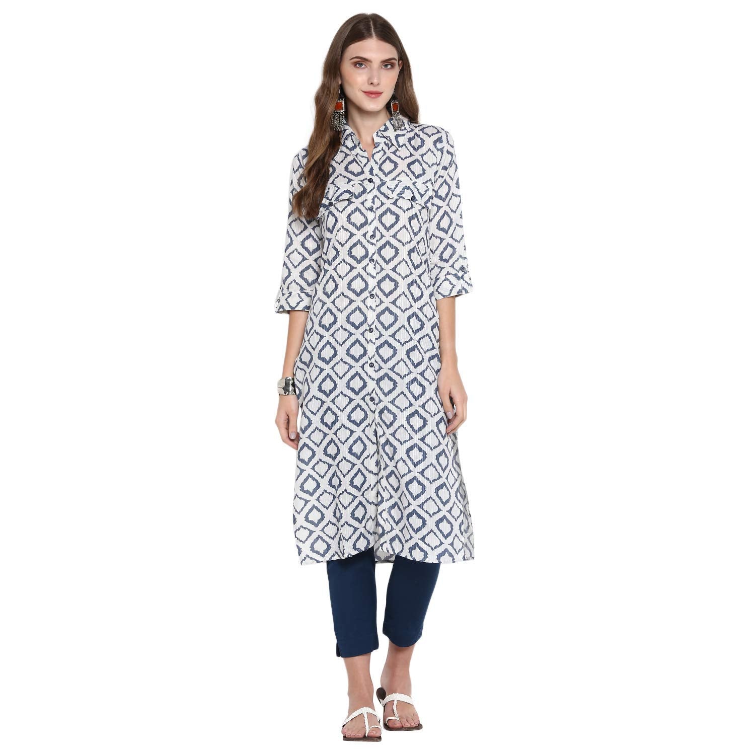 Gosriki Women'S Rayon Kurta (Jaipur-Bandhani_Xxl_Multicolored_Xx-Large)