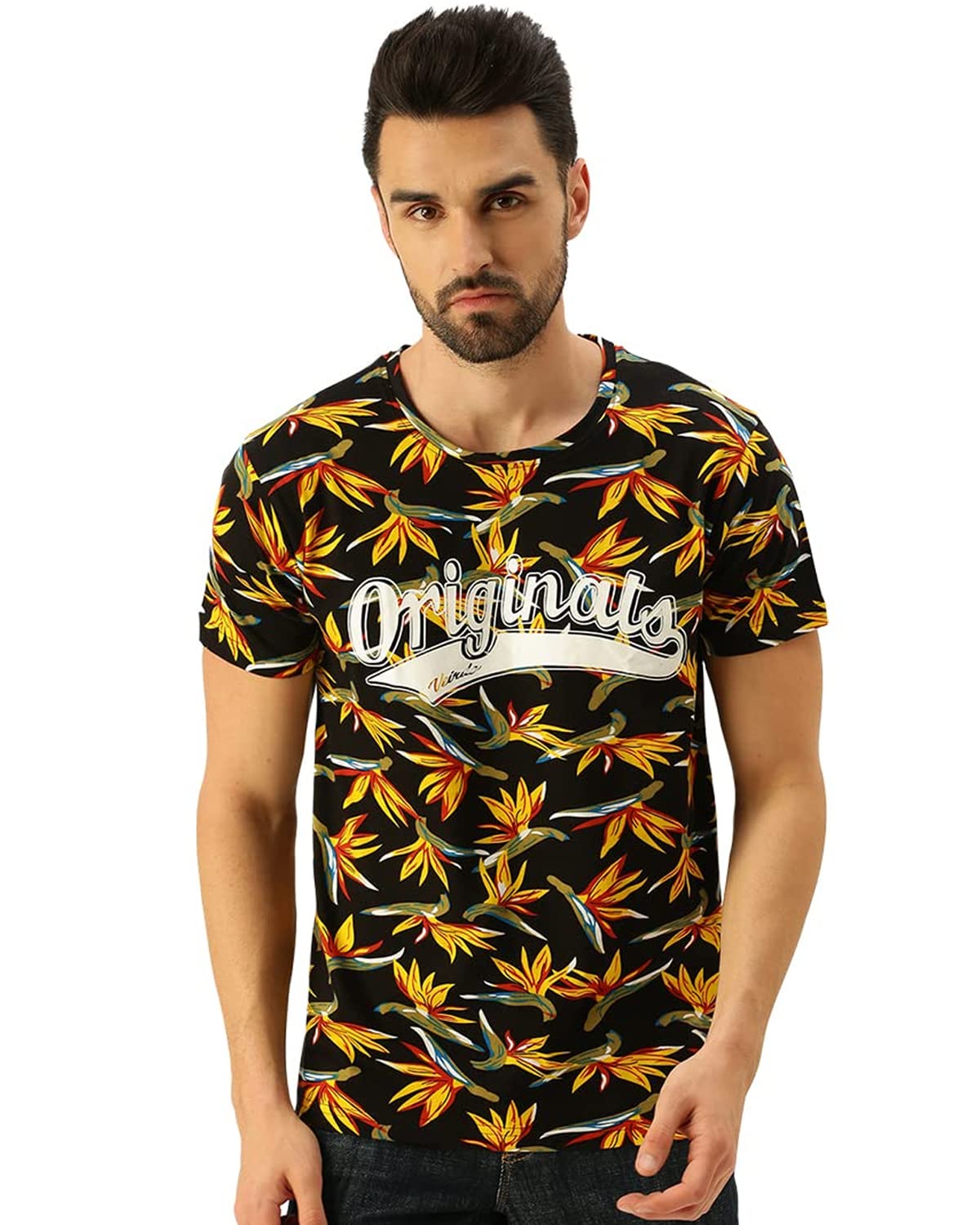 Veirdo Men's Marvel Avengers Printed Original Short Sleeve T-Shirt Light