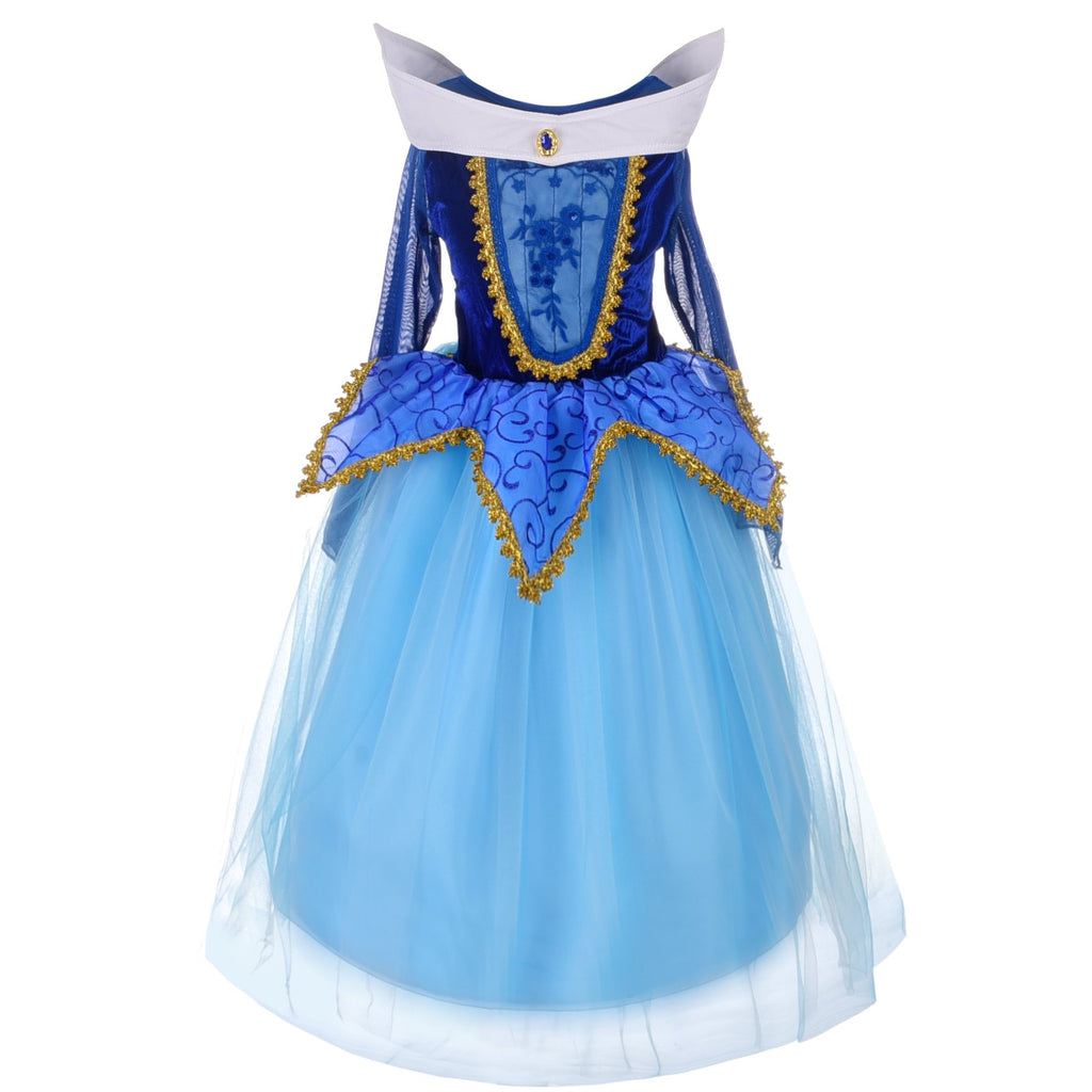 Dressy Daisy Girls Sleeping Princess Dress Up Costume Birthday Halloween Christmas Fancy Party Outfit Size 4-5 Blue