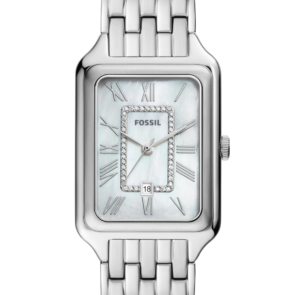 Fossil Women's Raquel Quartz Stainless Steel Three-Hand Watch, Color: Silver (Model: ES5306)
