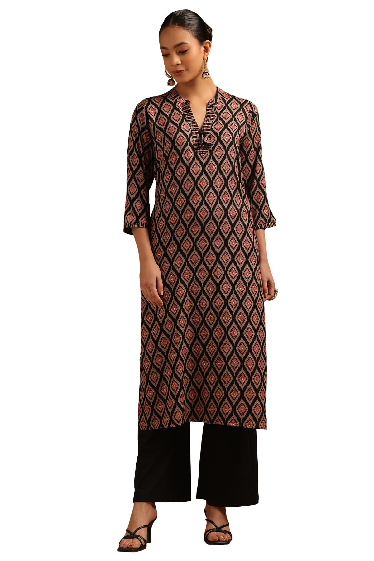 Soch Women Rayon Geometric Printed Kurta