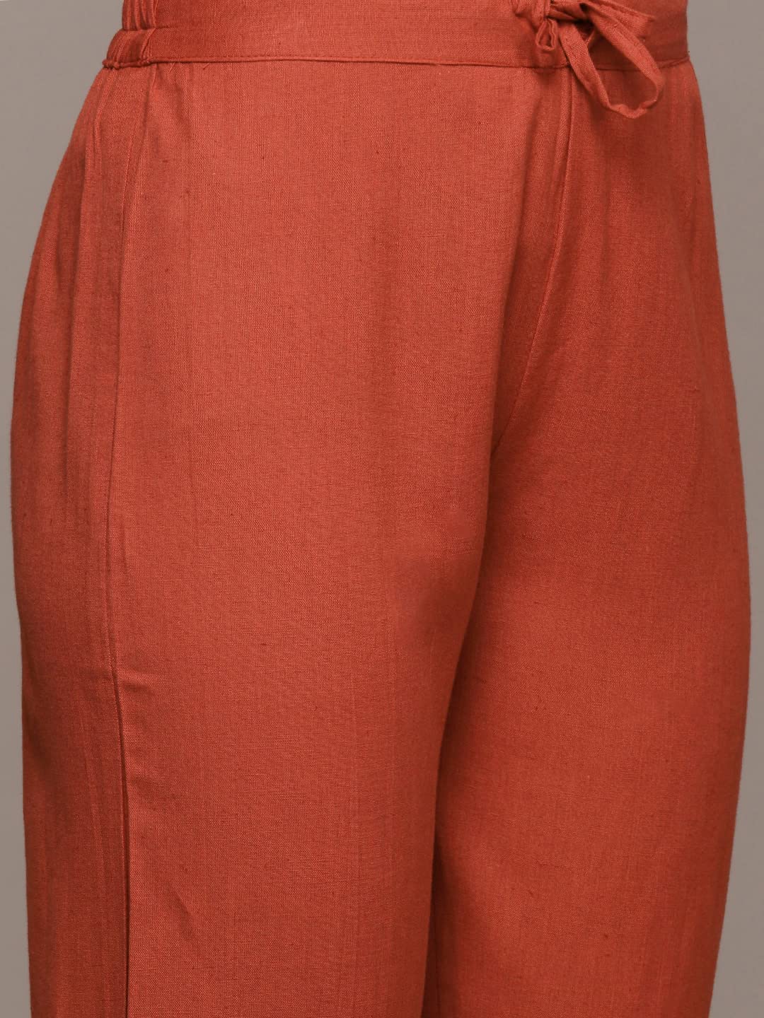 Anubhutee Women'S Cotton Maroon Ethnic Motifs Printed Straight Kurta Suit Set With Pants And Dupatta