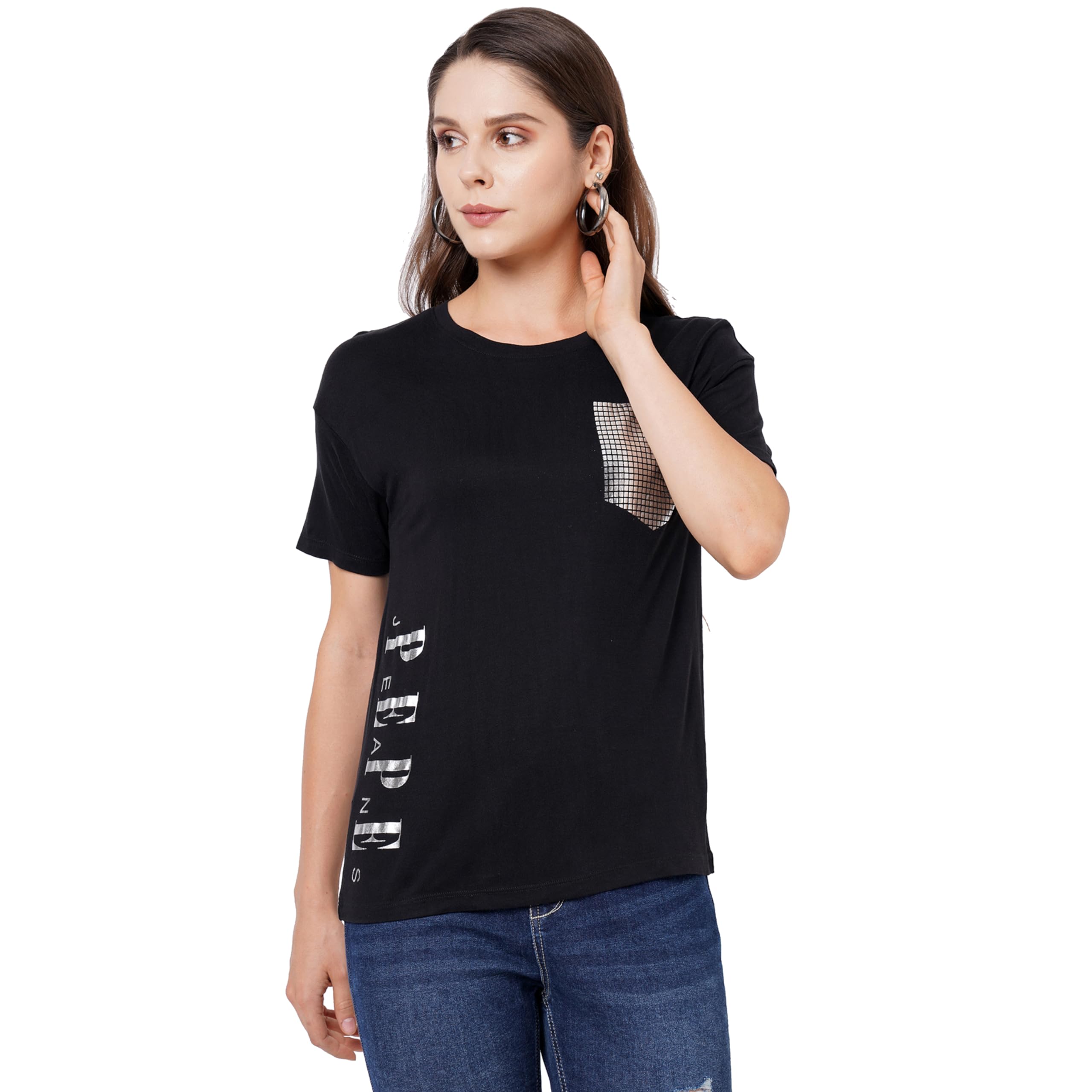 Pepe Jeans WomenS Regular Fit Graphic Printed T-Shirts