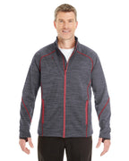 Mens Flux Mlange Bonded Fleece Jacket - cARBON OLY RED - S(D0102H7NVWJ)