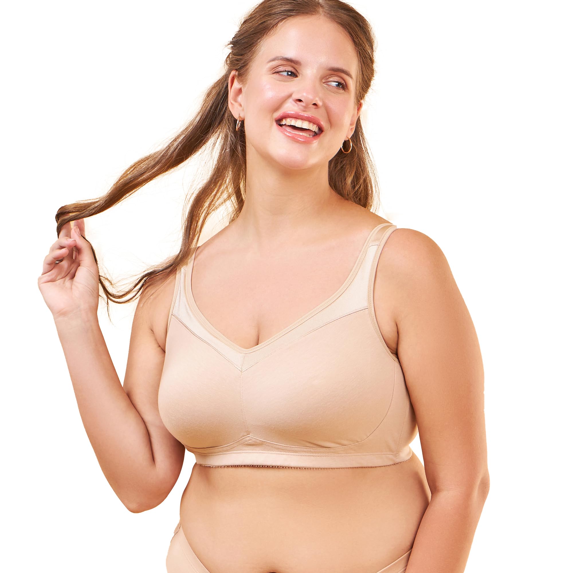 Enamor A112 Smooth Super Lift Classic Full Support Bra - Stretch Cotton, Non-Padded, Wirefree & Full Coverage