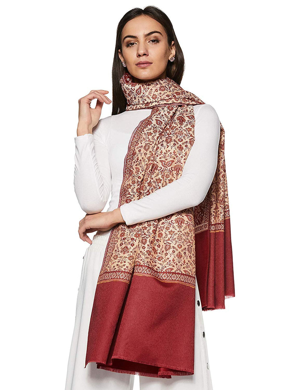 Weavers Villa Womens Kashmiri Shawl, 100cm X 200cm