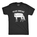 Mens Pure Bread T Shirt Funny Horse Loaf Joke Tee for Guys Funny T Shirts Animal Apparel for Men Cool Food Short Sleeve Novelty 