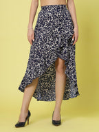 OOMPH! Long Skirts for Women Blue - msk057